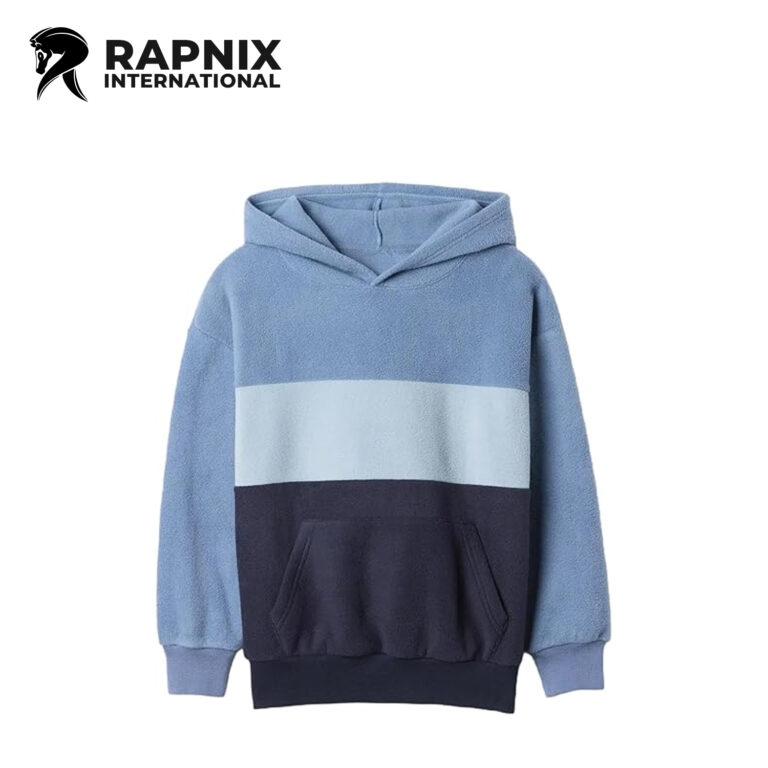 Oversized performance hoodie made from 100% polyester with lightweight breathable fabric and pullover design